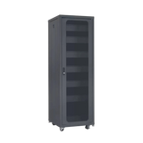 LCDR-3524 35U x 24"D Designer AV Rack with Tempered Glass Door