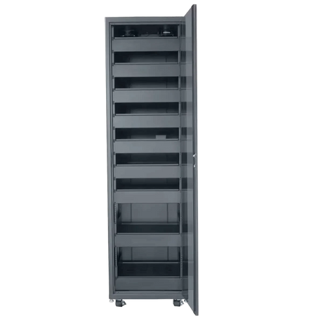 LCDR-4224 42U x 24"D Designer AV Rack with Tempered Glass Door