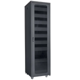 LCDR-4224 42U x 24"D Designer AV Rack with Tempered Glass Door