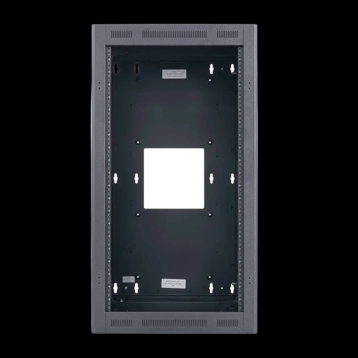 LWR-2123 Rack-Sectional Wall Mount-21u, 23in Deep, 1pr Adj Rails, Blk