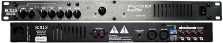 ROLLS MA1705 70 Watt 70 Volt Mixer/Amplifier 1U