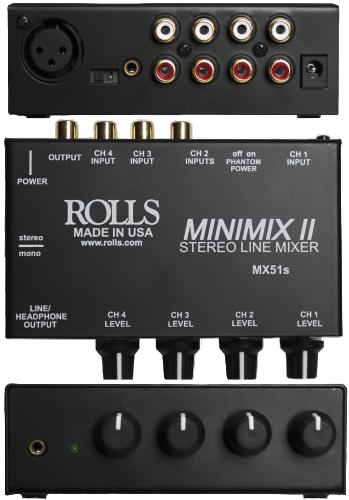 MX51s Mini Mix II 2 1/4" & 3 RCA Mixer