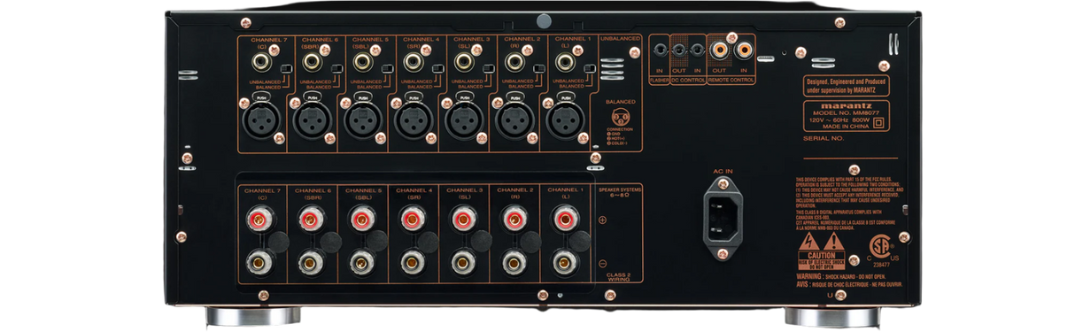 MM8077 7-Channel Amplifier 150 Watts Per Channel into 8 ohms
