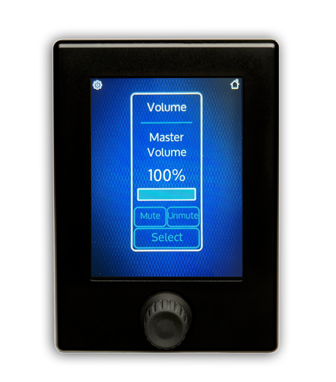 PoE Powered Wall Controller Full Color Touch Screen with Rotary Encoder