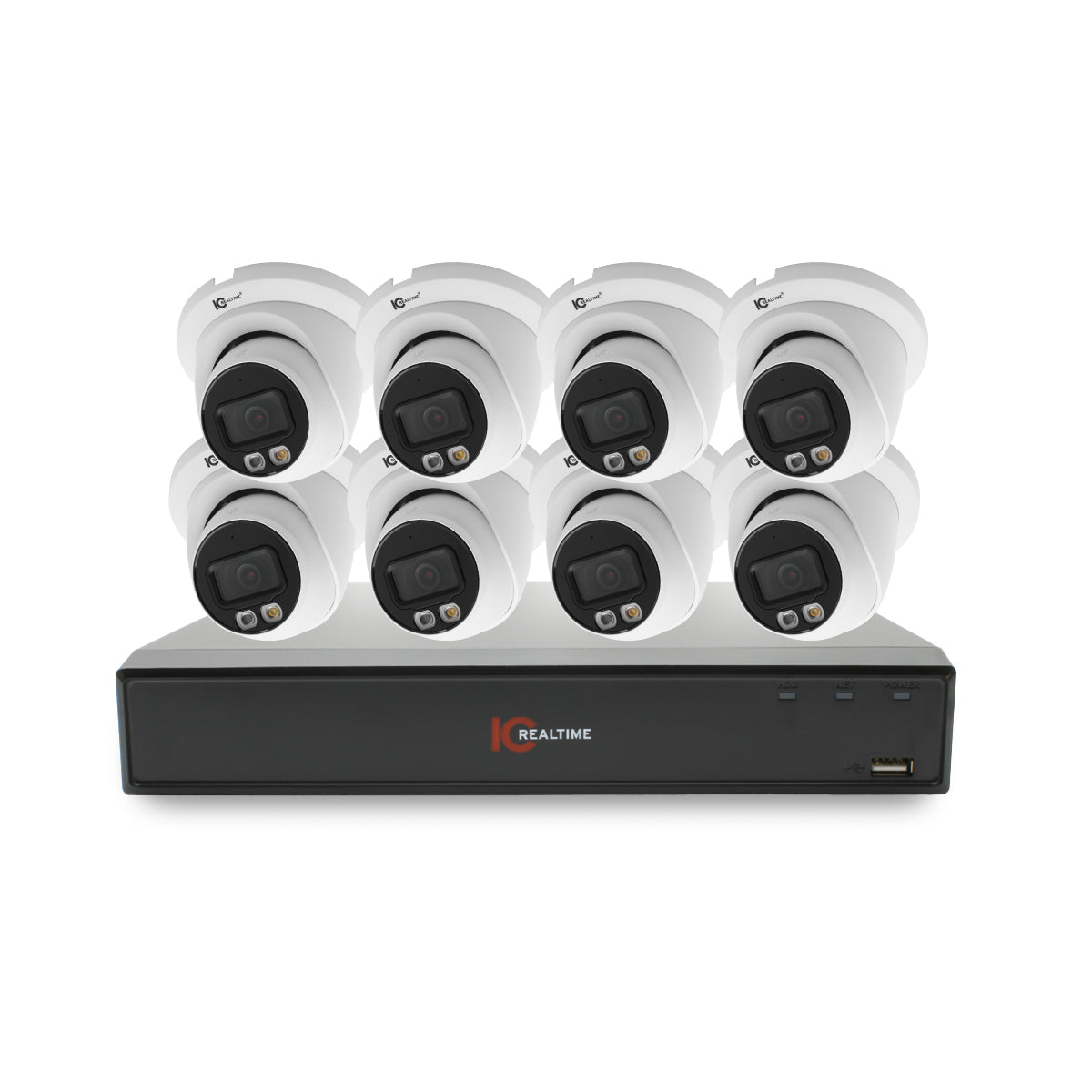 NVR-MX08POE-1U-4KM1 preinstalled with 4TB HDD + (8x) IPEG-E40F-DIW1 camera