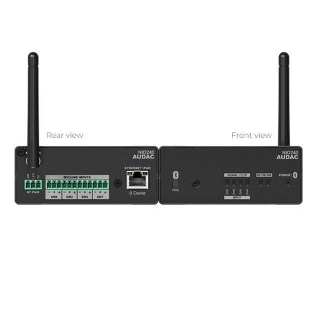 NIO240 Network I/O mixing breakout box Dante™/AES67 - 4 x Mic/Line inputs