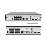 NVR-MX08POE-1U-4KM1-2TB NVR 8 Channel Integrated 8 Port 160 Mbps Bandwidth