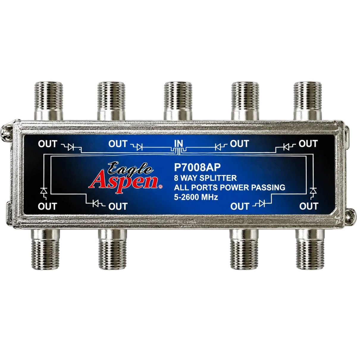 P7008AP 8-Way Splitter 5 MHz-2.6 GHz