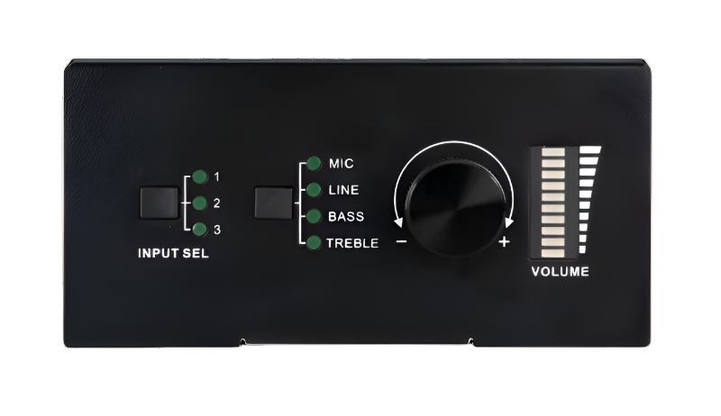 PAV1100 Single Channel 100w 70/100 Volt Amplifier w/Mic Input