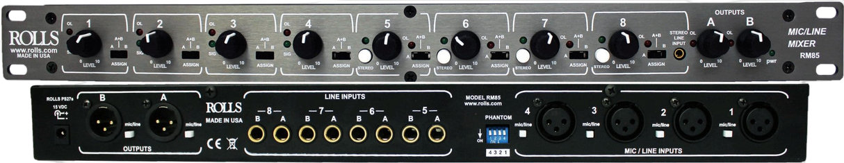 RM85 Two Zone Mic/Line Mixer