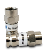SBTRS6L TRS6L RG6 Compression Connector F-Fitting for RG-6 Coax Cable locking internal O-ring