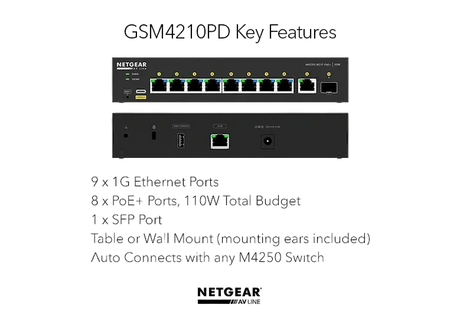 GSM4210PD-100NAS 8 Ports Manageable 10 Gigabit Ethernet 10gbase-T