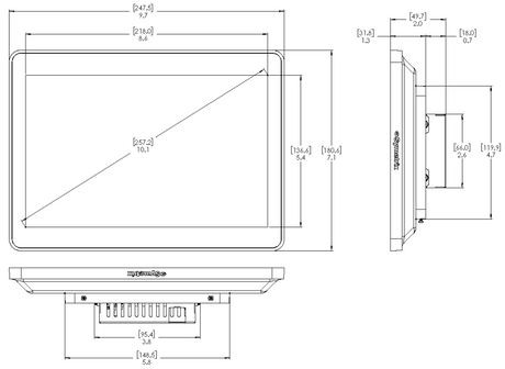 T-10 Glass 10” Full-glass Touchscreen for System Control