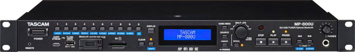 MP-800U Professional SD/USB Player with Bluetooth® Receiver, USB DAC and FM Tuner