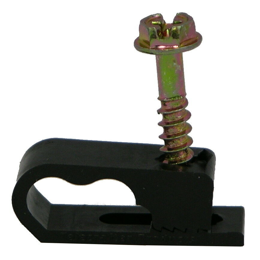 D4BK Flex Clips for dual RG-6 or RG-59 Coax cable 1/2" screw 100/bag
