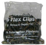 S7BK Flex Clips for RG-6 or RG59 Coax Cable 7/8" screw 100/bag