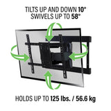 VLFS820 Super Slim Full-Motion TV Mount for Most 40"-90" TVs up to 125 lbs
