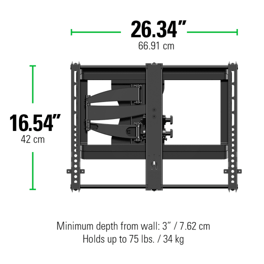 VMF620-B1 Full-Motion+ Mount For 37" - 55" Flat-Panel TVs up 75 lbs.