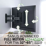 VMF822-B2 Advanced Full-Motion 4D® + Shift™ TV Wall Mount for TVs 32" - 65"