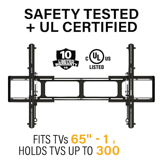 VXL7-B2 Fixed Mount For 65" - 140" Flat-Panel TVs up to 300 lbs.