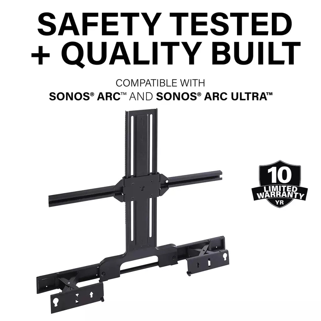 WSSATM1 Extendable Soundbar TV Mount Designed for Sonos Arc and Arc Ultra Sound bar