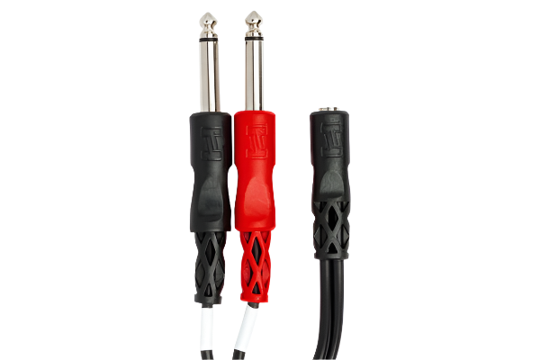 YMP434 Stereo Breakout 3.5 mm TRSF to Dual 1/4" TS 6"
