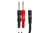 YMP434 Stereo Breakout 3.5 mm TRSF to Dual 1/4" TS 6"