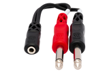 YMP434 Stereo Breakout 3.5 mm TRSF to Dual 1/4" TS 6"