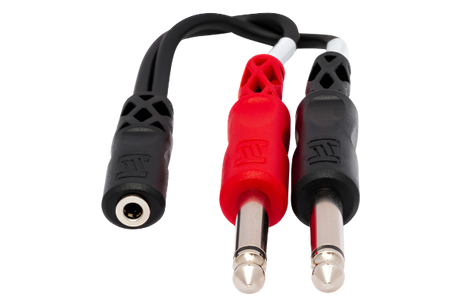 YMP434 Stereo Breakout 3.5 mm TRSF to Dual 1/4" TS 6"