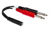 YMP434 Stereo Breakout 3.5 mm TRSF to Dual 1/4" TS 6"