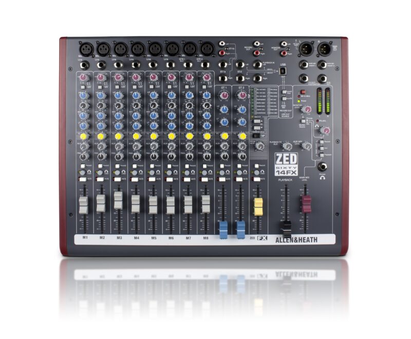 AH-ZED60-14FX 8 Mono Mic/Line + 2 Active DI + 3 Stereo Line Inputs