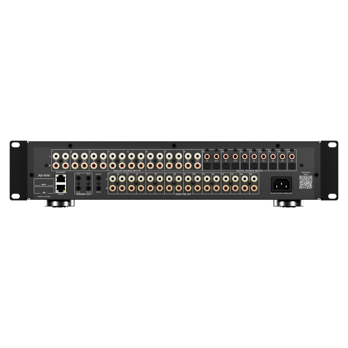 AD-1616 Audio Distribution 16x16 DSP Matrix