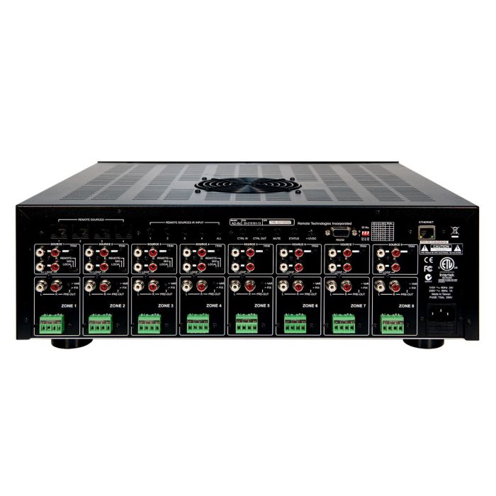RTI AD-8x Distributed Audio System Amplified Eight Zone Eight Source Special Order