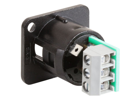 AMS-XLM XLR 3-Pin Male Jack Terminal Block Connections