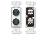 D-XLR2F Dual XLR 3-pin Female Jacks on Decora® Wall Plate