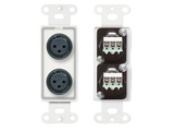 D-XLR2F Dual XLR 3-pin Female Jacks on Decora® Wall Plate