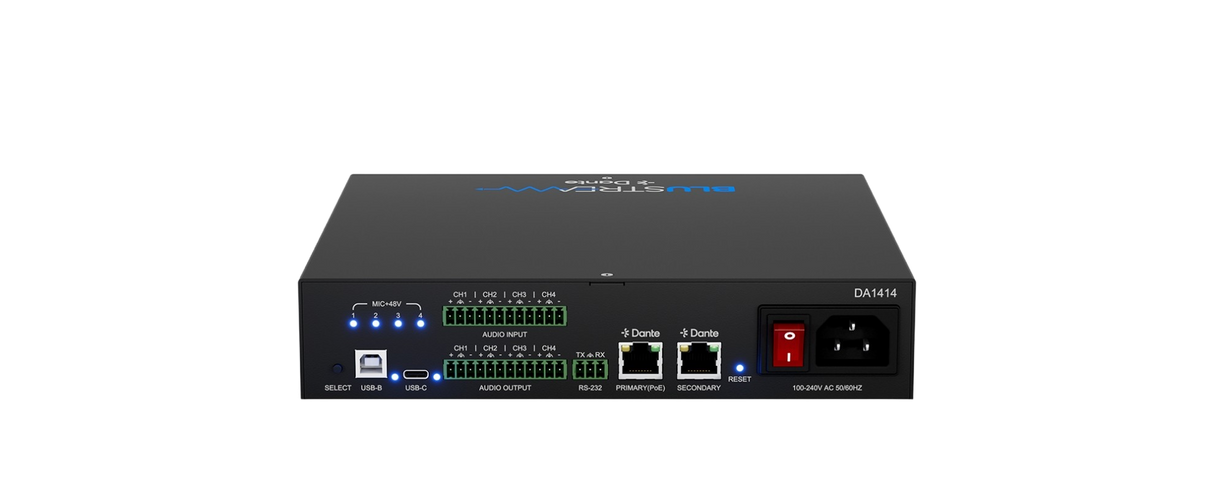 DA1414 14x14 Audio Matrix with Dante® and USB