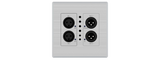 DA22XLR-WP-US-V2 Line / MIC 2+2 XLR Dante® Audio Wall Plate