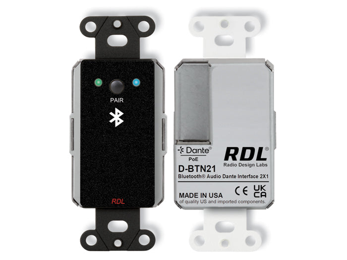 DB-BTN21 Wall-Mounted Bluetooth®  Dante Interface