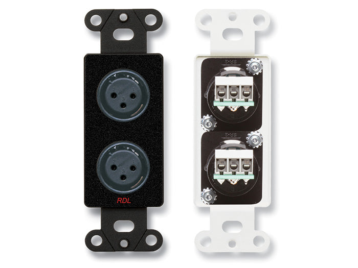 DB-XLR2F Dual XLR 3-pin Female Jacks on D Plate