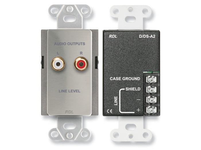 DS-A2 Line Output Assembly RCA Jacks, Terminal Block Stainless