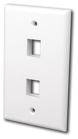 Multi-Media Keystone Wall Plate 2 Port