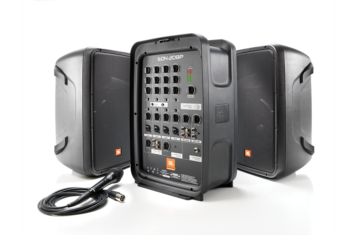 EON208P Packaged 8" 2-Way PA with Powered 8-Channel Mixer and Bluetooth®