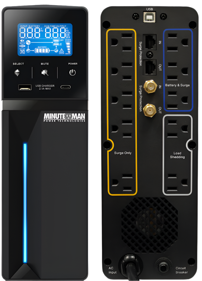 ETR1000LGU UPS 1000 VA Line Interactive With 10 Outlets