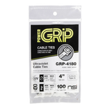 GRP-4180 Ultraviolet Cable Tie Black 4" 18lb 100PK