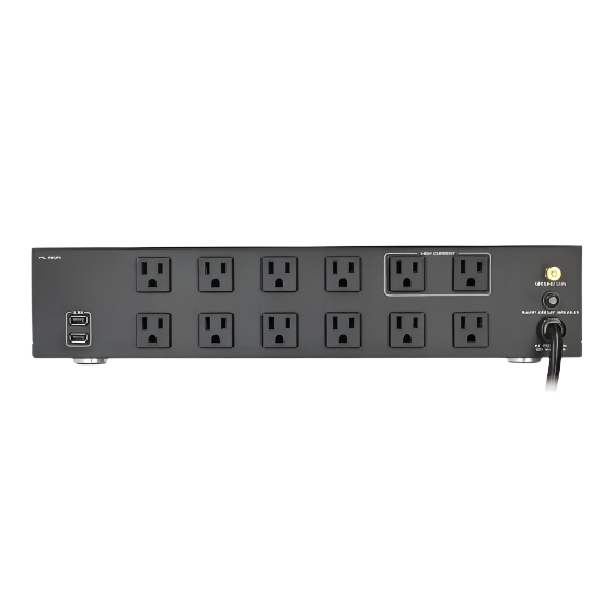 HS-1912PC 12 Outlet Rack Mountable Non-Sacrificial Surge Protector