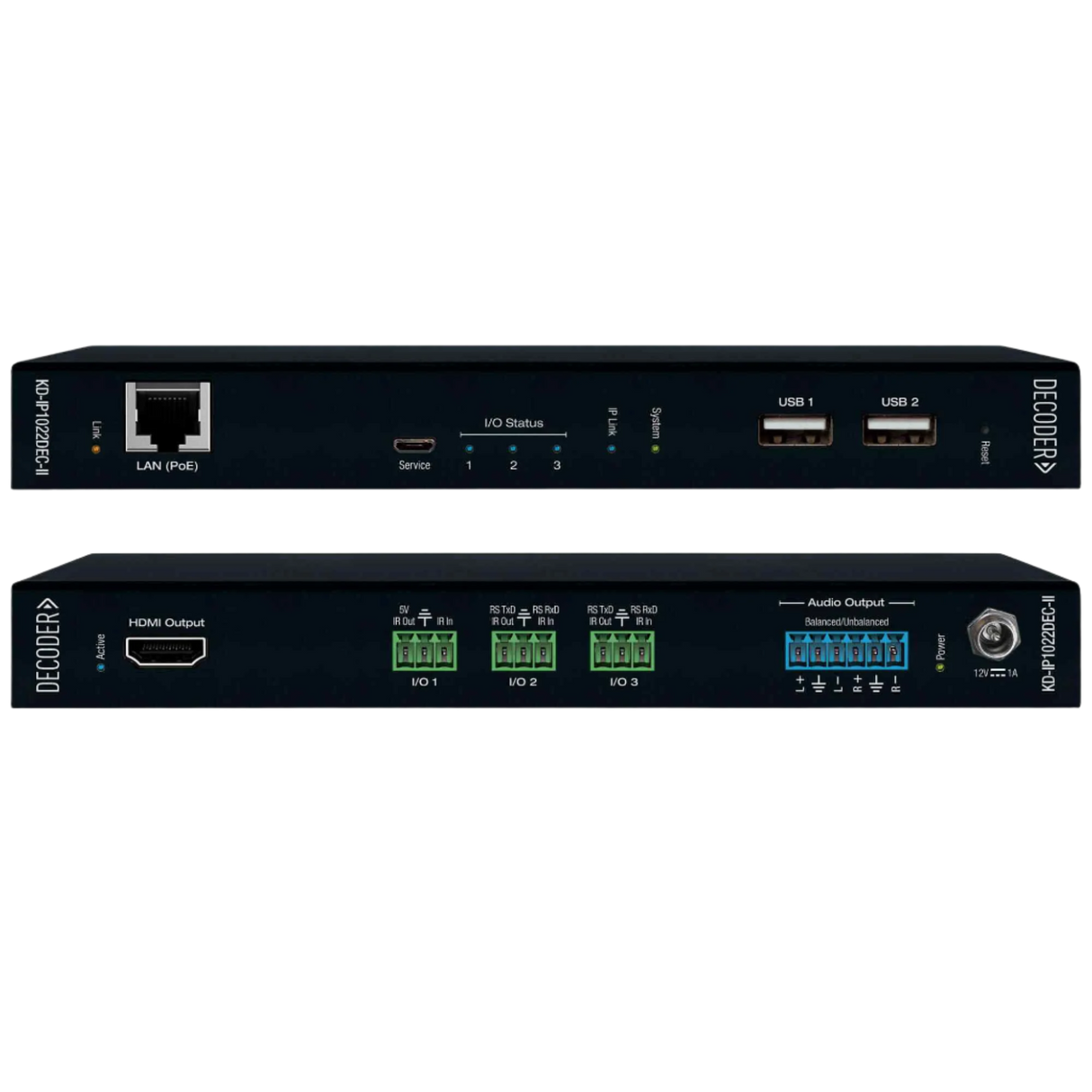 KD-IP1022DEC-II 4K AV Over IP System Decoder With Independent Av, Mosaic Video Wall