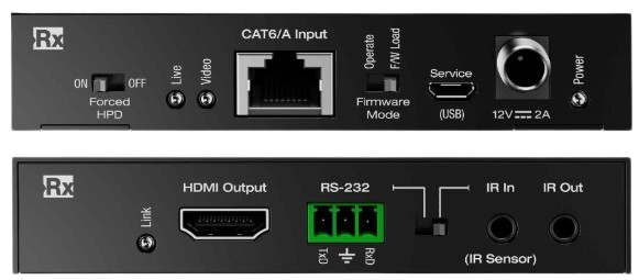 KD-XWPS HDMI USB-C Over 50M CAT6 Wall Plate Extender Set