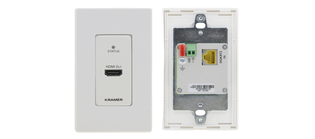 WP-872XR/US(W/B) Wall-plate Receiver over PoC Long-Reach DGKat (EU, UK, US-D)