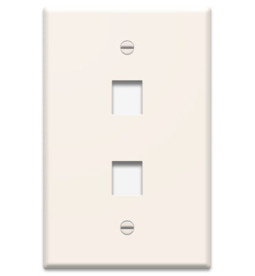 WP3402LA Single Gang Wall Plate, 2-Port